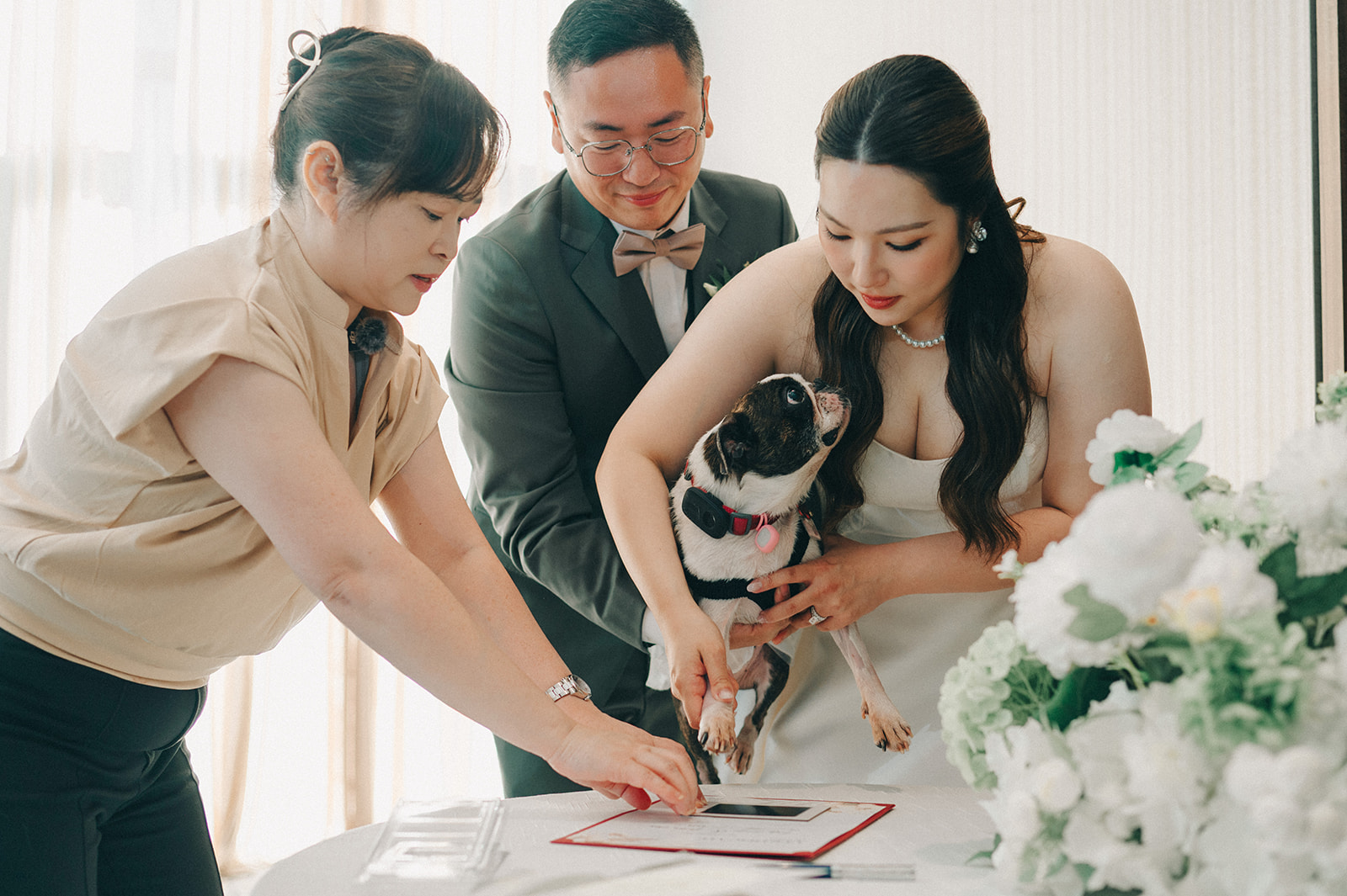 Kit or Kevin leading a Pawfect Witness wedding ceremony